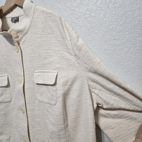 J Jill Elegant Cream Jacket Size 4X - Picture 6 of 10